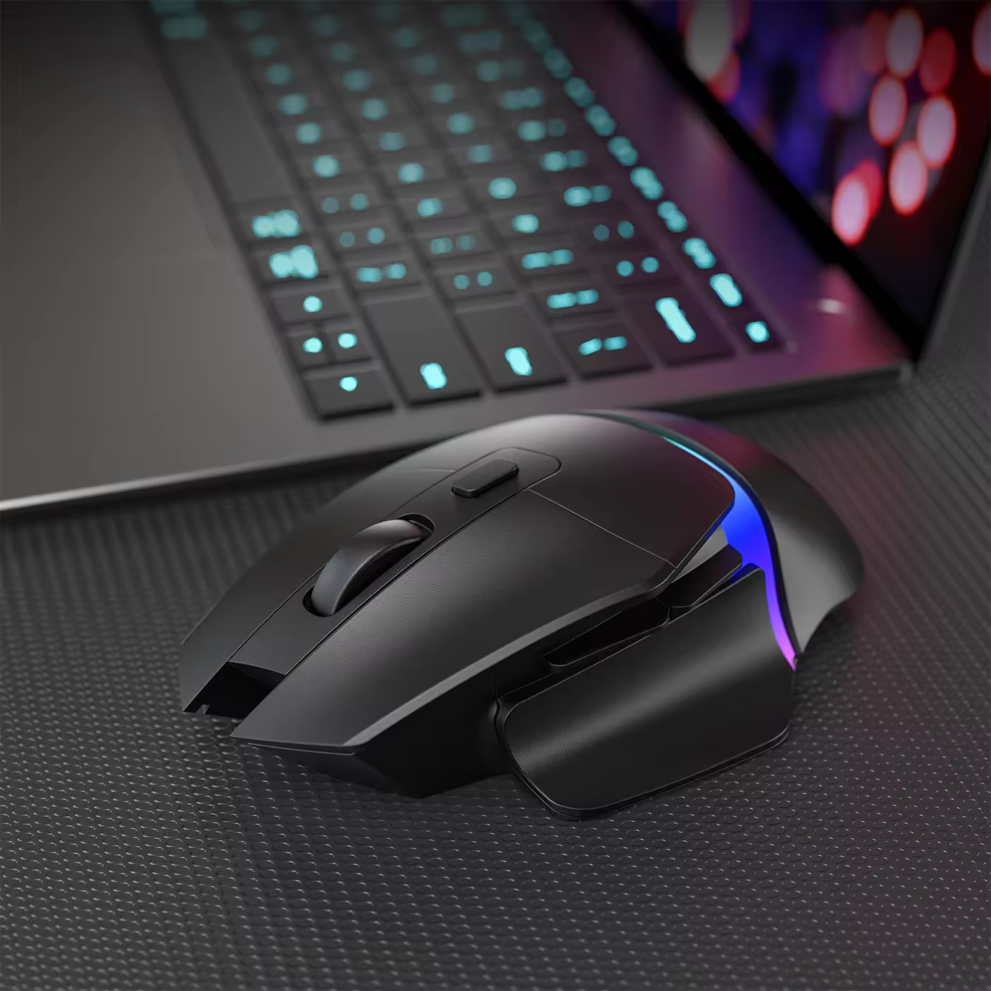 Bluetooth Dual Mode Ergonomic RGB Backlight 7200 DPI Optical Sensor Wireless Gaming Mouse